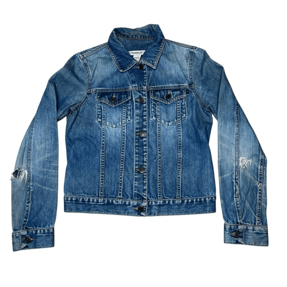 Vintage Abercrombie & Fitch Women’s Distressed Trucker Jean Jacket Small